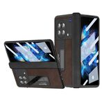 Custodia per telefono all-inclusive per vivo X Fold Napa Texture (caffè)
