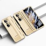 Custodia per telefono con cerniera a copertura totale integrata per Honor Magic Vs con stilo (oro)