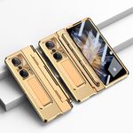 Custodia per telefono con cerniera a copertura totale integrata per Honor Magic Vs con stilo (oro + oro)