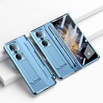 Custodia per telefono con cerniera pieghevole integrata per Honor Magic Vs con stilo (blu)