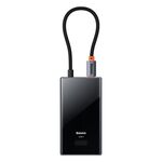 Baseus WKYY030213 Adattatore HUB 6 in 1 da USB-C / Tipo-C a USB3.0x3+HDMI+PD+RJ45 (grigio siderale)