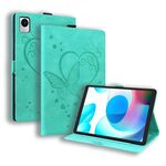 Per Realme Pad Mini Custodia per tablet in pelle con motivo a farfalla Love da 8,7 pollici con supporto e sonno (verde)