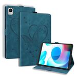 Per Realme Pad Mini Custodia per tablet in pelle con motivo a farfalla Love da 8,7 pollici con supporto e sonno (blu)