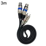 2RCA maschio 2XLR Caron femmina altoparlante cavo di bilanciamento audio, lunghezza: 3 m