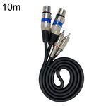 2RCA maschio 2XLR Caron femmina altoparlante cavo di bilanciamento audio, lunghezza: 10 m