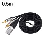 Cavo audio stereo da XLR maschio a 2RCA maschio, lunghezza: 0,5 m