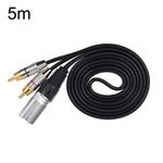 Cavo audio stereo da XLR maschio a 2RCA maschio, lunghezza:, lunghezza: 5 m