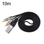Cavo audio stereo da XLR maschio a 2RCA maschio, lunghezza:, lunghezza: 10 m