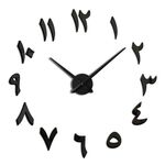 M030 India Orologio da appendere digitale Decorazione domestica Orologio in acrilico fai-da-te (nero)