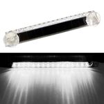 Spia luminosa per auto con sensore LED solare per finestrino posteriore senza cablaggio (bianco)