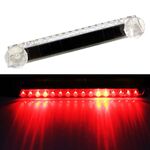 Spia luminosa per auto con sensore LED solare per lunotto posteriore senza cablaggio (rosso)