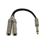 Cavo per chitarra elettrica basso schermato da 6,35 mm maschio a 2 femmine a canale singolo Accessori per strumenti musicali(0,2 m)