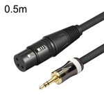 Cavo audio per microfono da 3,5 mm a scheda audio femmina Caron, lunghezza: 0,5 m