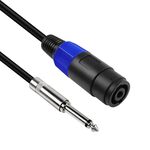 Cavo audio da 4 core Ommus femmina a maschio da 6,35 mm (0,3 m)