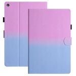 Per Amazon Kindle Fire HD8 2018/2017/2016 Custodia per tablet in pelle sfumata con cuciture (viola blu)