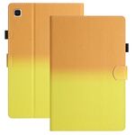 Custodia per tablet in pelle sfumata con cuciture per Samsung Galaxy Tab S6 Lite SM-P610 (giallo arancione)