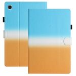 Custodia per tablet in pelle sfumata con cuciture per Samsung Galaxy Tab S6 Lite SM-P610 (blu arancione)