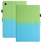 Custodia per tablet in pelle sfumata con cuciture per Samsung Galaxy Tab S6 Lite SM-P610 (verde blu)