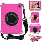 Custodia protettiva in silicone per tablet Amazon Kindle Fire HD 8/8 Plus 2022/2020 Spider King (rosa rossa)