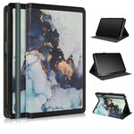 Per custodia per tablet in pelle con cuciture in marmo da 10 pollici (nero)