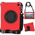 Custodia protettiva in silicone per tablet Amazon Kindle Fire HD 8 2022/2020 Spider King (rosso)