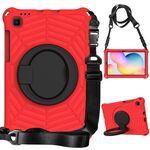 Custodia protettiva in silicone per Samsung Galaxy Tab S6 Lite P610 Spider King (rosso)