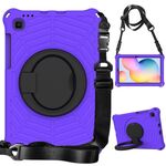 Custodia protettiva in silicone per tablet Samsung Galaxy Tab S6 Lite P610 Spider King (viola)