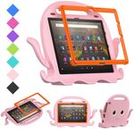 Per Amazon Kindle Fire HD10 2021 Octopus Style EVA + Custodia per tablet PC con cinturino (rosa)