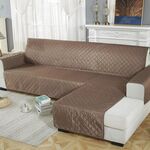 Cuscino per animali domestici antiscivolo impermeabile Copridivano assemblato in un pezzo, dimensioni:Left-200x270cm(Caffè)