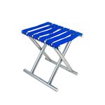 Sedia pieghevole da esterno in tubo di metallo Sgabello da pesca Sgabello da campeggio portatile medio (25,5 cm) Colore casuale