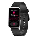 EP08 Smart Watch con schermo a colori da 1,57 pollici, supporto per il monitoraggio della glicemia / monitoraggio della frequenza cardiaca / monitoraggio della pressione sanguigna (nero)