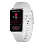 EP08 Smart Watch con schermo a colori da 1,57 pollici, supporto per il monitoraggio della glicemia / monitoraggio della frequenza cardiaca / monitoraggio della pressione sanguigna (argento)
