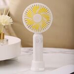 Mini ventilatore palmare M9 Ventilatore da tavolo per ricarica USB da esterno 1500 mAh (bianco)