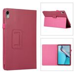 Per Huawei MatePad 11 2023 Custodia per tablet in pelle con texture Litchi con supporto (rosa rossa)