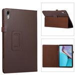 Per Huawei MatePad 11 2023 Custodia per tablet in pelle con texture Litchi con supporto (marrone)