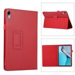 Per Huawei MatePad 11 2023 Custodia per tablet in pelle con texture Litchi con supporto (rosso)