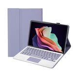Custodia in pelle per tastiera Bluetooth rimovibile ultrasottile per Huawei MatePad 11 2023 AHW13-A con touchpad (viola)