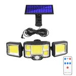 Luce di inondazione del sensore di rotazione tripla della luce LED della parete solare telecomandata, specificazione: 192COB Split