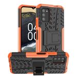 Per Nokia G100 Tire Texture TPU + Custodia per PC con supporto (arancione)