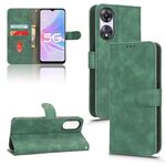 Per OPPO A58 5G Custodia per telefono in pelle con vibrazione magnetica Skin Feel (verde)