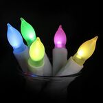 Candela elettronica a LED da 12 pezzi / scatola Candela natalizia senza fiamma a stelo lungo, specifica: luce colorata lampeggiante