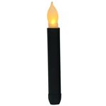 Candela elettronica a LED da 12 pezzi / scatola Candela natalizia senza fiamma a stelo lungo, specifica: luce gialla lampeggiante-nera