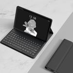 Per Lenovo Tab M10 Plus 10.6 3rd Gen 2022 YM-LX106 Custodia in pelle con tastiera per tablet Bluetooth staccabile con chiave rotonda senza mouse (nero)