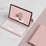 Per Lenovo Tab M10 Plus 10.6 3rd Gen 2022 YM-LX106 Custodia in pelle con tastiera per tablet Bluetooth staccabile con chiave rotonda senza mouse (rosa)
