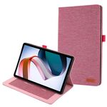 Custodia per tablet in pelle tessuto OPPO Pad 2 (rosa rossa)