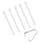 6 in 1 punte di matita di ricambio per penna stilo universale per Samsung Galaxy Tab S8 / S7 / S6 / Galaxy Note20 / Note10 / S23 Ultra / S22 Ultra (bianco)