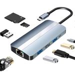 BYL-2205 8 in 1 Adattatore HUB per docking station multifunzione da USB-C / Tipo-C a USB