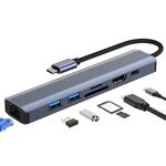 BYL-2303 7 in 1 Adattatore HUB per docking station multifunzione da USB-C / Tipo-C a USB