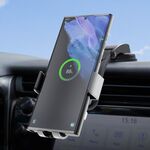 Per Samsung Galaxy Z Flip4 / 3 C36 Caricatore wireless per telefono per auto a doppia bobina con raffreddamento a ventola