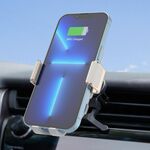 Per Samsung Galaxy Z Flip4 / 3 C38 Caricatore wireless per telefono per auto a doppia bobina con raffreddamento a ventola